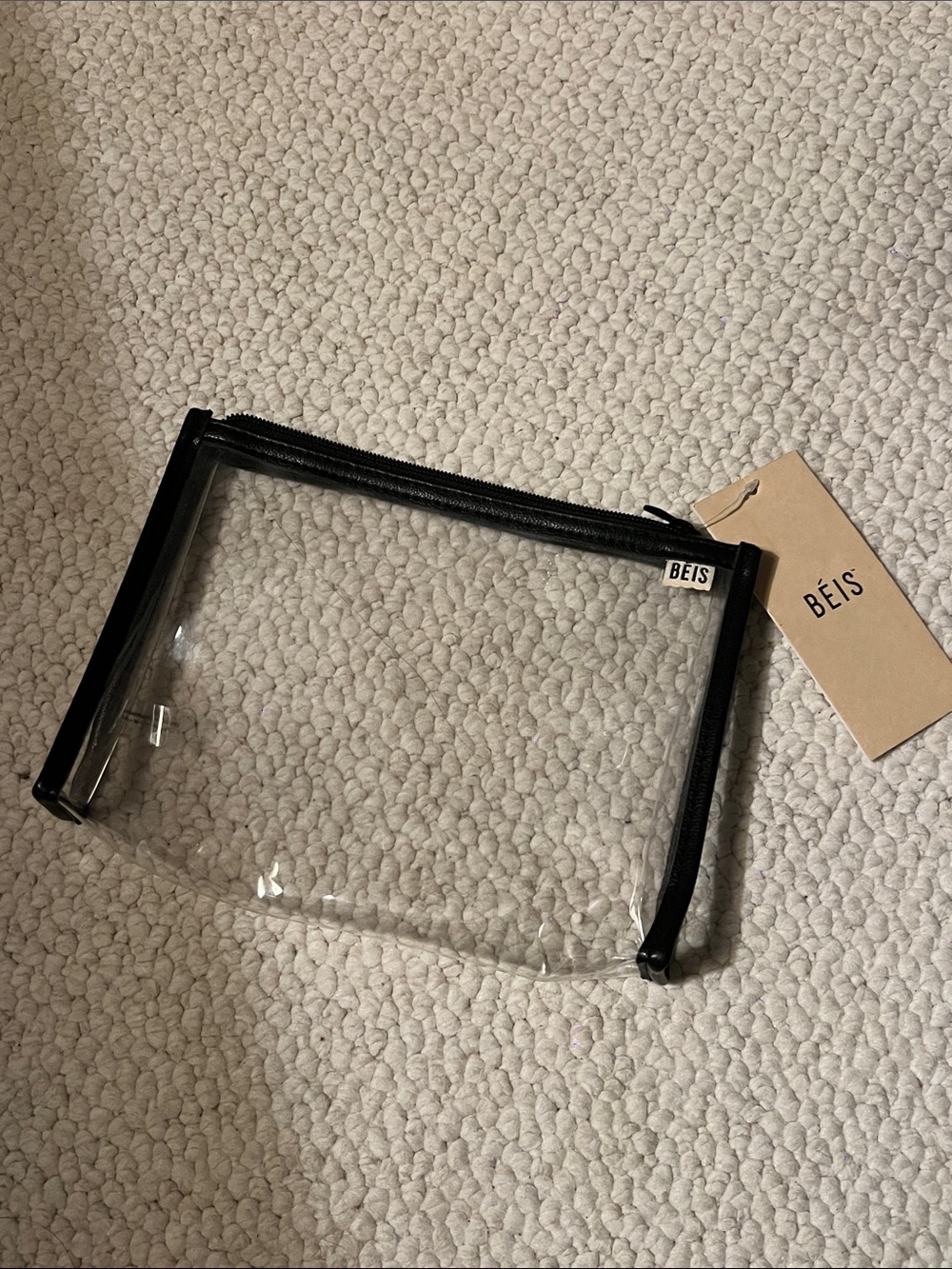 BEIS Clear Pouch with Black Trim